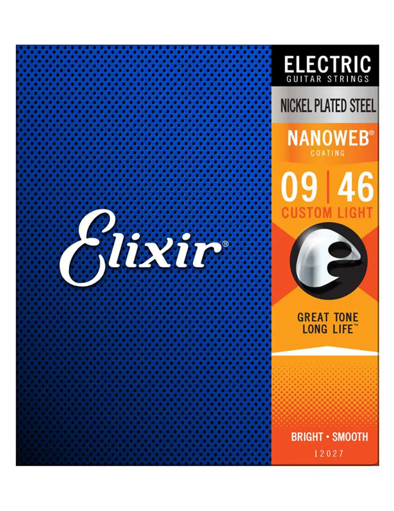 Elixir Nanoweb Custom-Light Electric Guitar Strings 9-46