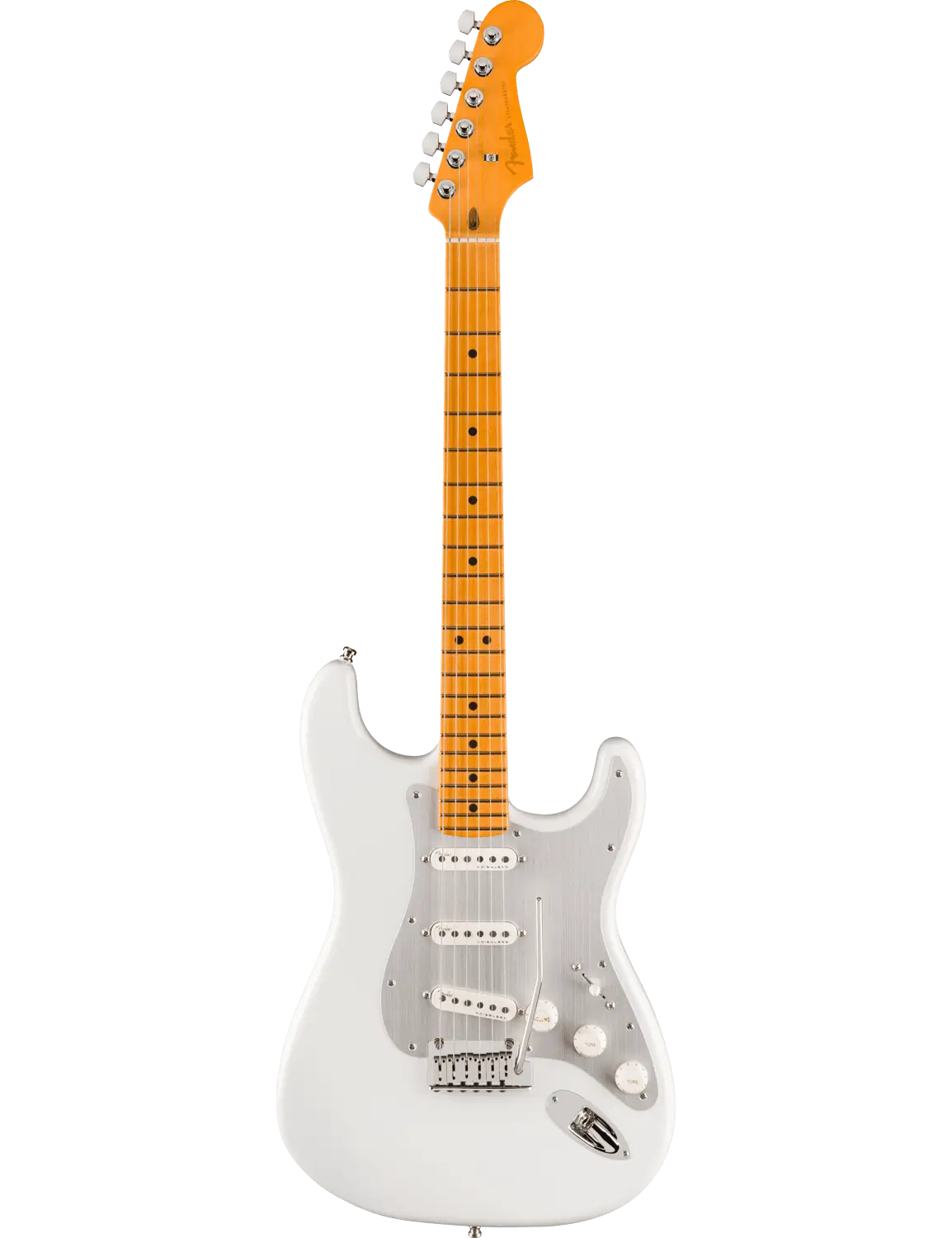 Fender American Ultra II Stratocaster in Avalanche color with compound-radius fingerboard and locking tuners