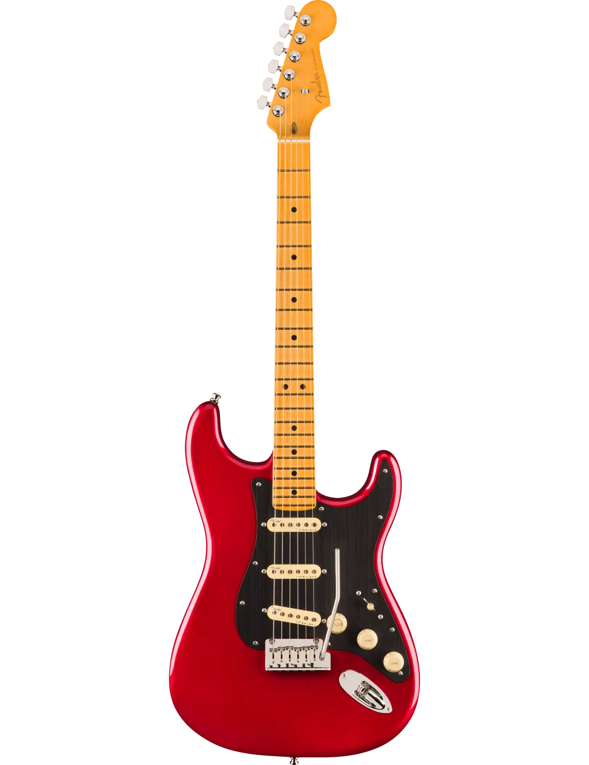 Fender American Ultra II Stratocaster in Sinister Red with modern “D” neck and premium electronics