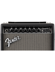 Fender Champion II 25 amplifier angled view highlighting control panel and grille design