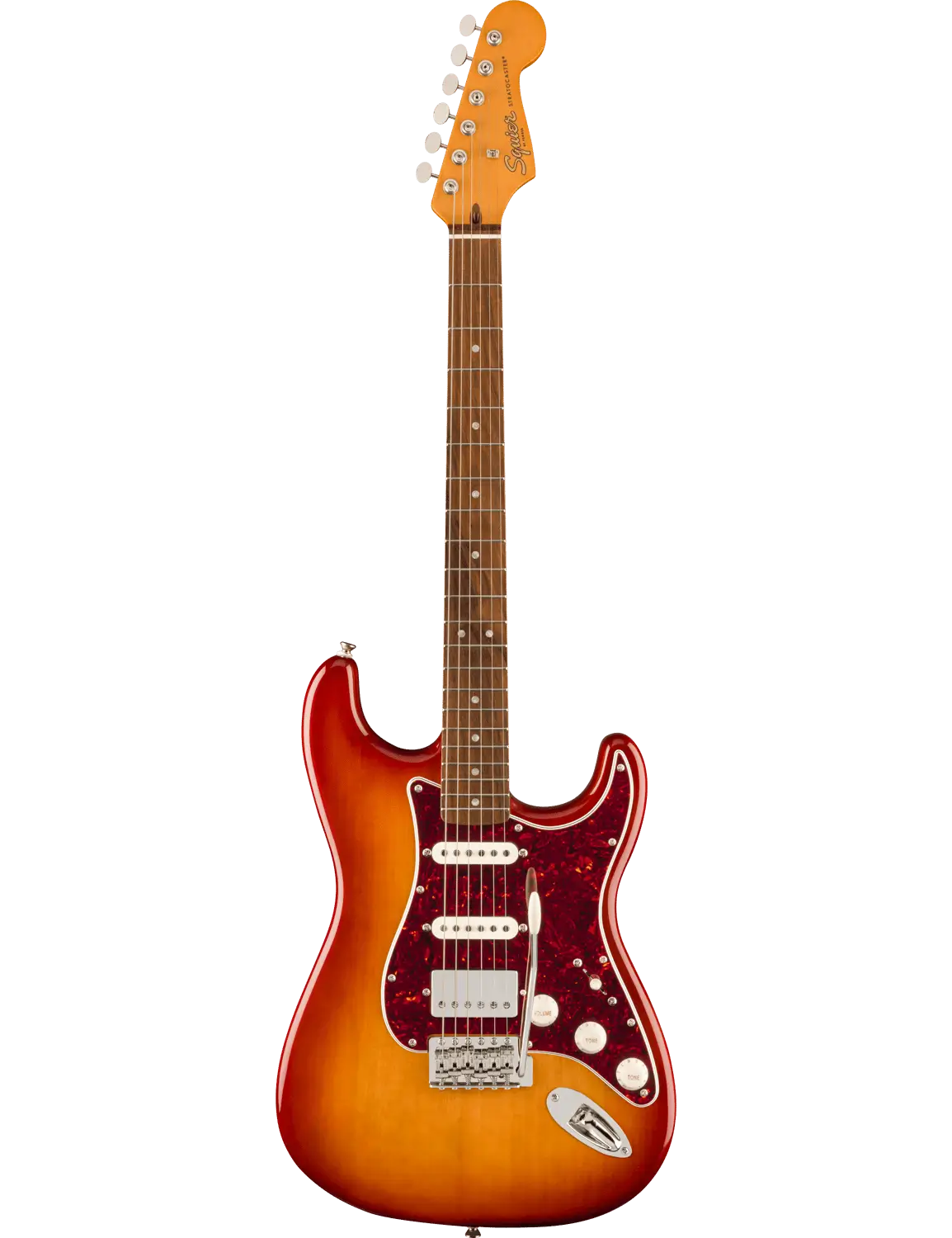 Fender Classic Vibe '60s Stratocaster HSS with vintage-style tremolo and gloss finish, front view