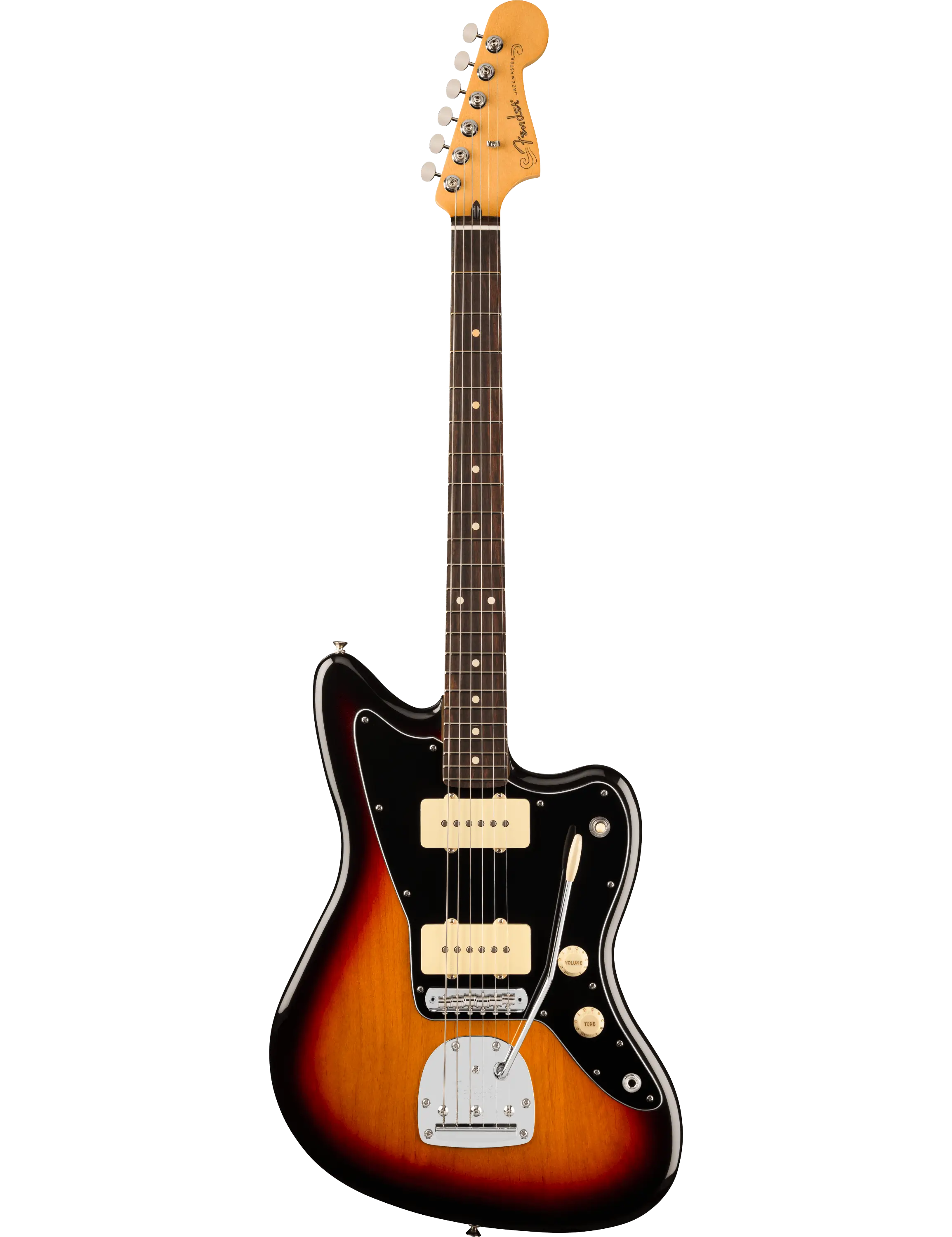 Fender Player II Jazzmaster with Alnico V pickups and floating tremolo bridge, front view