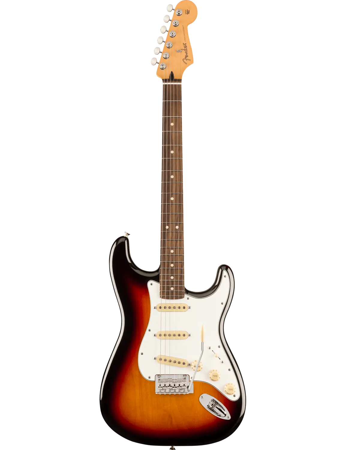 Fender Player II Stratocaster in 3-Color Sunburst with slab rosewood fingerboard, front view