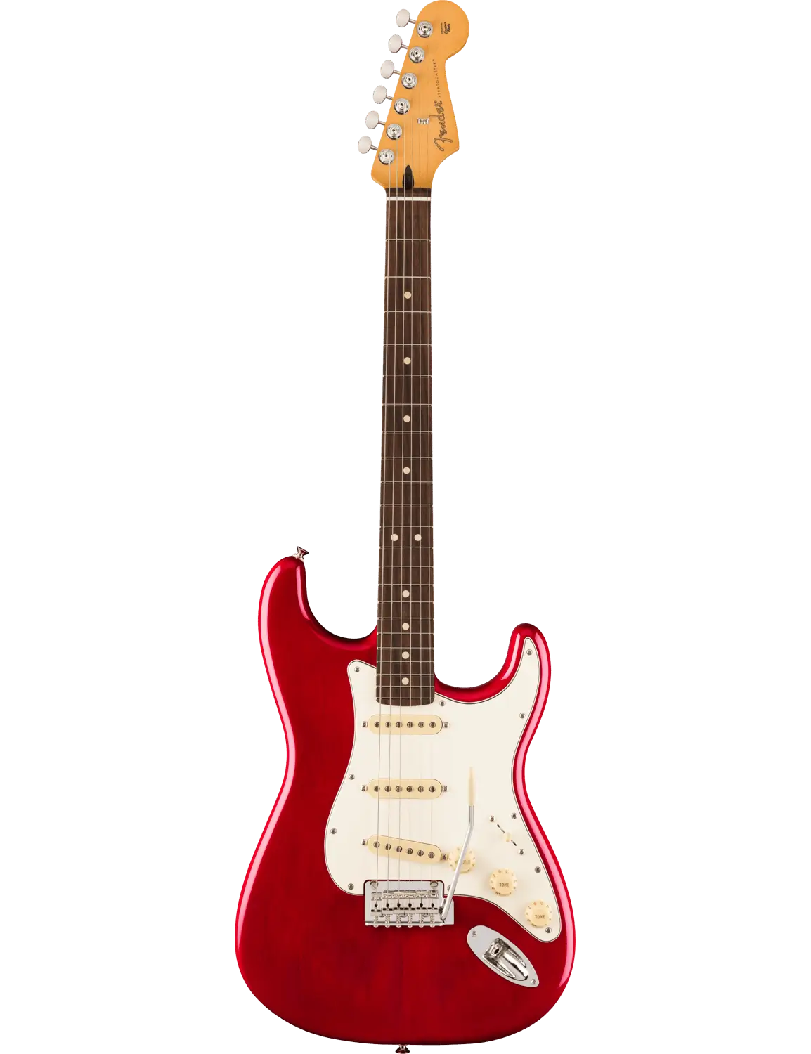 Fender Player II Stratocaster in Transparent Cherry Burst finish with modern “C” neck profile