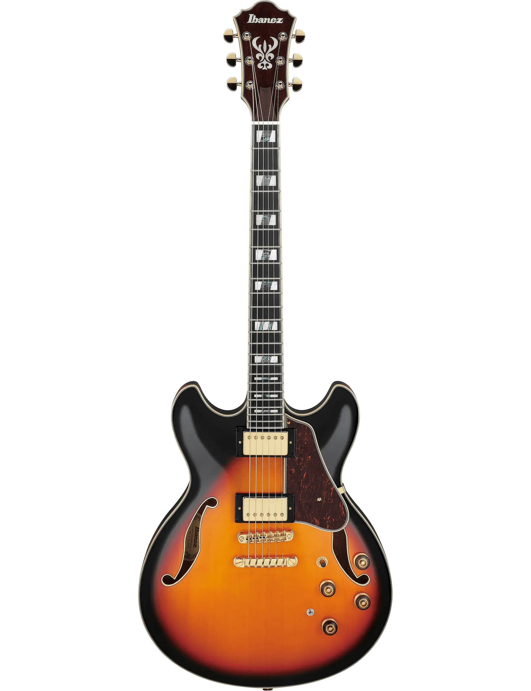 Ibanez AS113 Artstar semi-hollowbody electric guitar in Brown Sunburst finish.