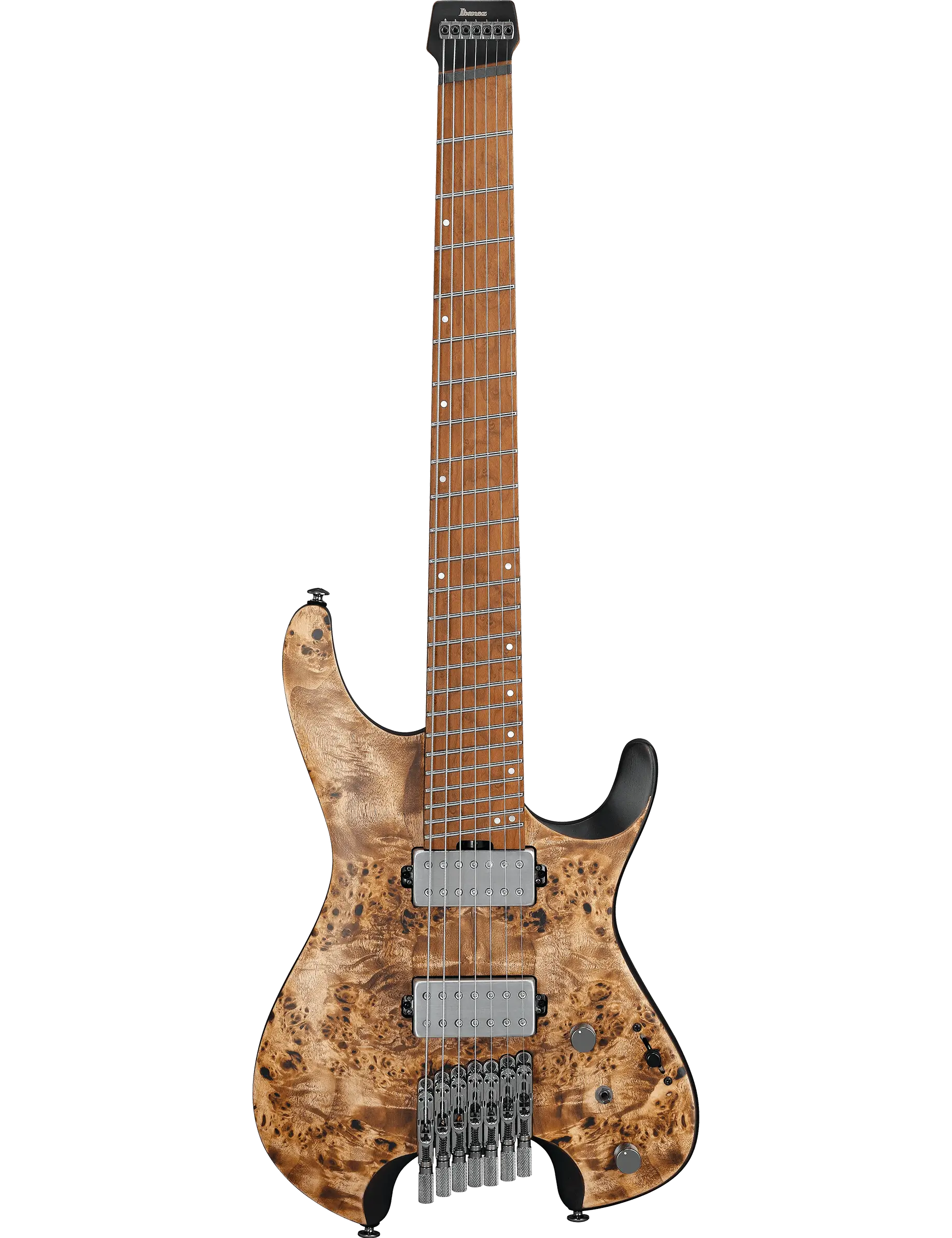 bubinga neck, roasted birdseye maple fretboard, and Q58-7 humbucking pickups