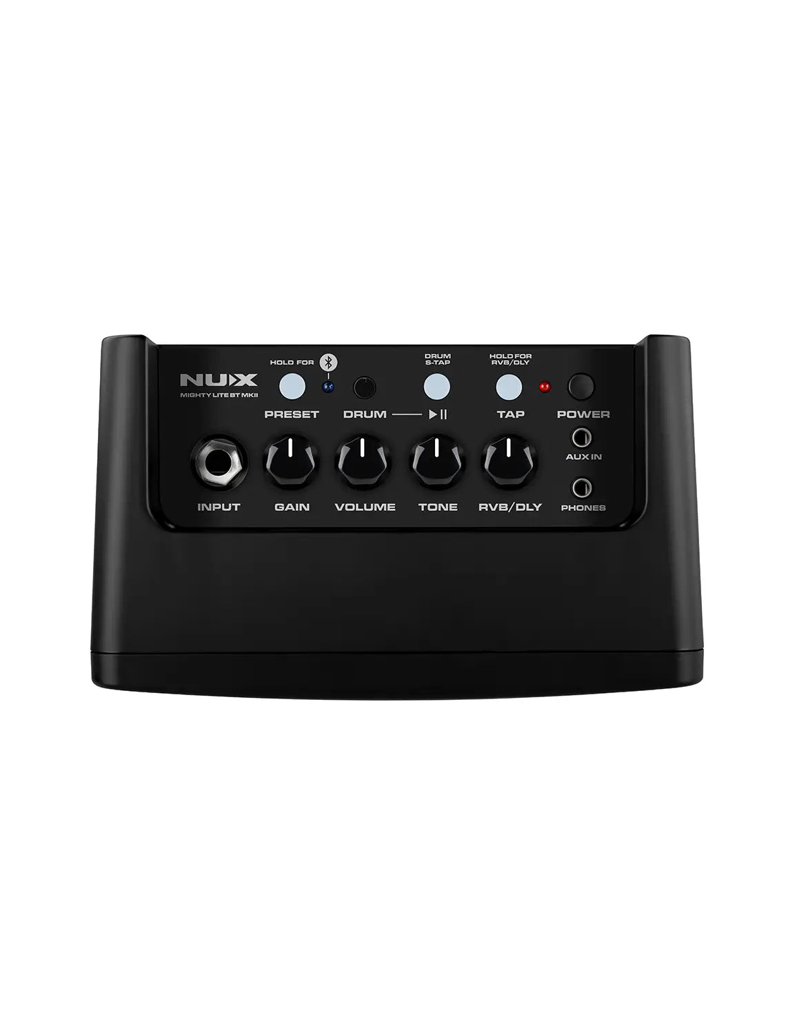 NUX Mighty Lite BT MKII portable desktop modeling amplifier with Bluetooth connectivity.