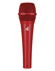SE Electronics V7 dynamic microphone in Red finish.